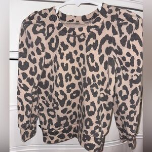 Grayson Mini Leopard Print Crewneck Sweatshirt 2T Girls